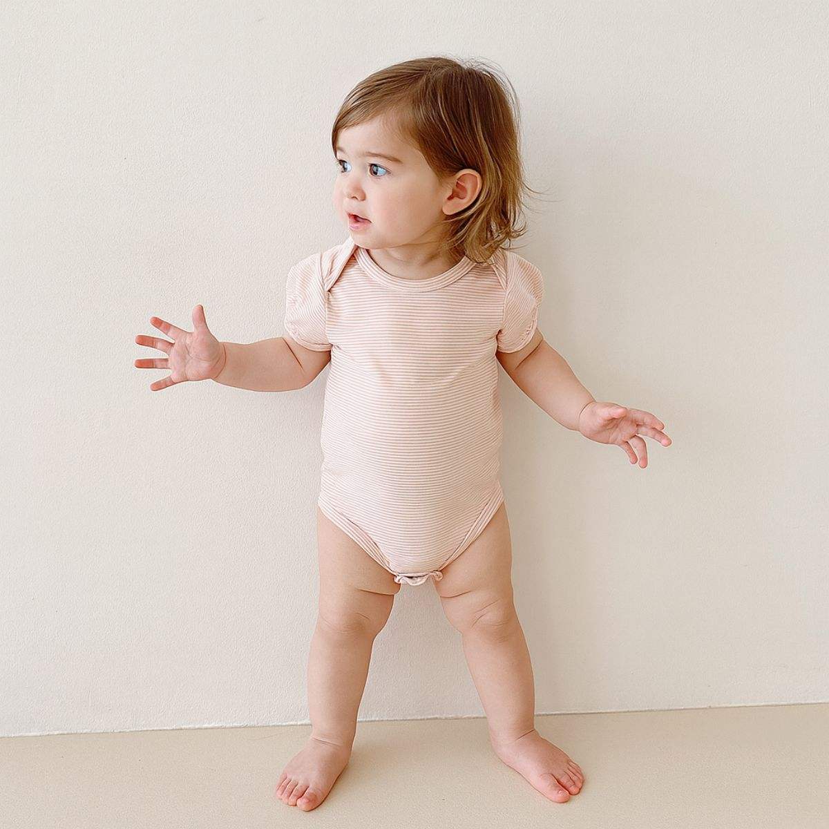 Feather & Fawn Bunny Whisper Striped Bodysuit | Baby Clothes