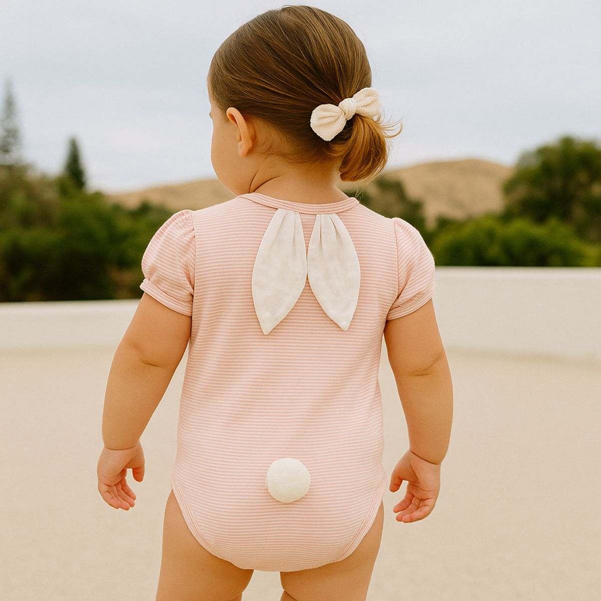 Feather & Fawn Bunny Whisper Striped Bodysuit | Baby Clothes