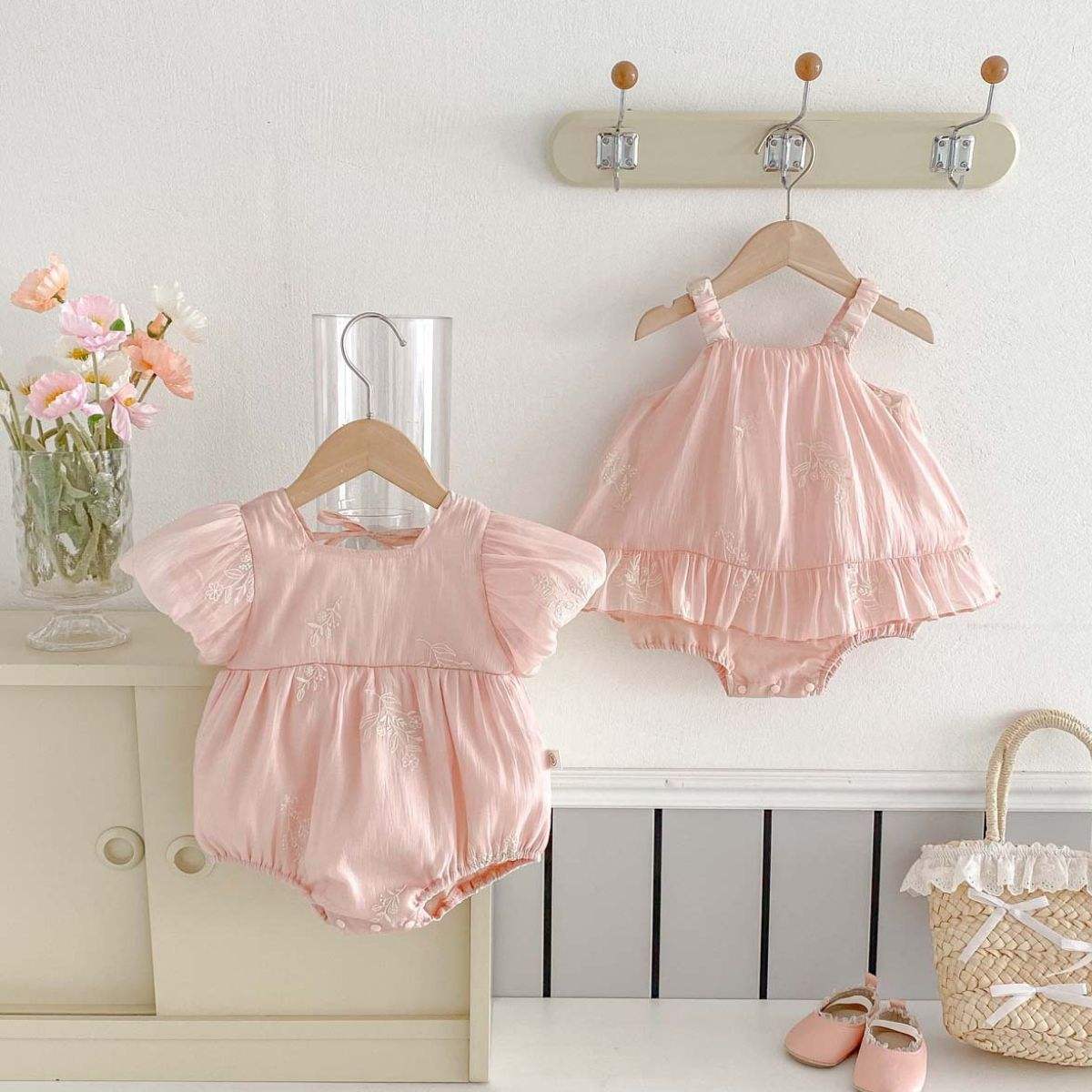 Feather & Fawn Baby Girl Romper Collection