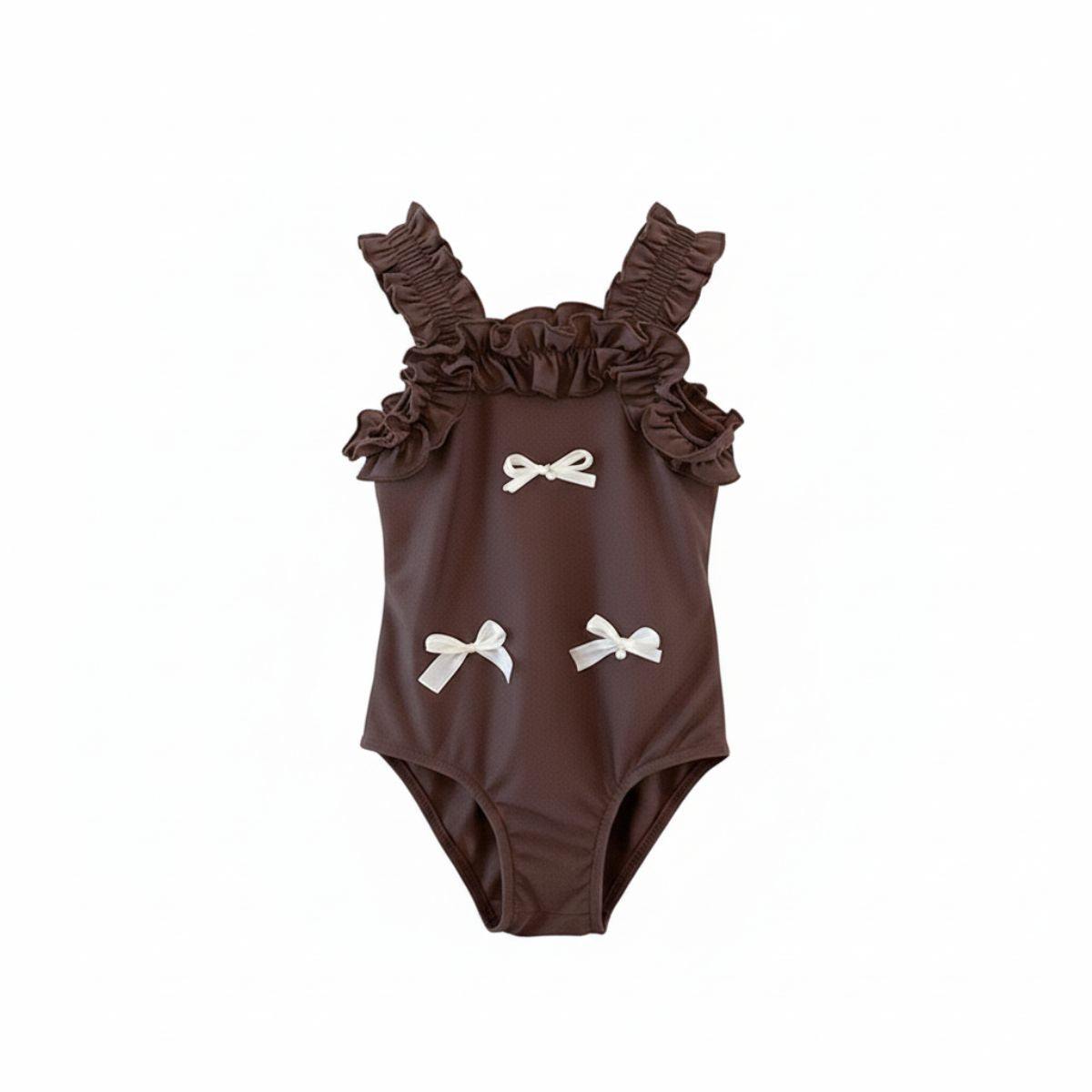 Feather & Fawn Ruffled Bow One-Piece Swimsuit | Baby & Toddler Swimwear