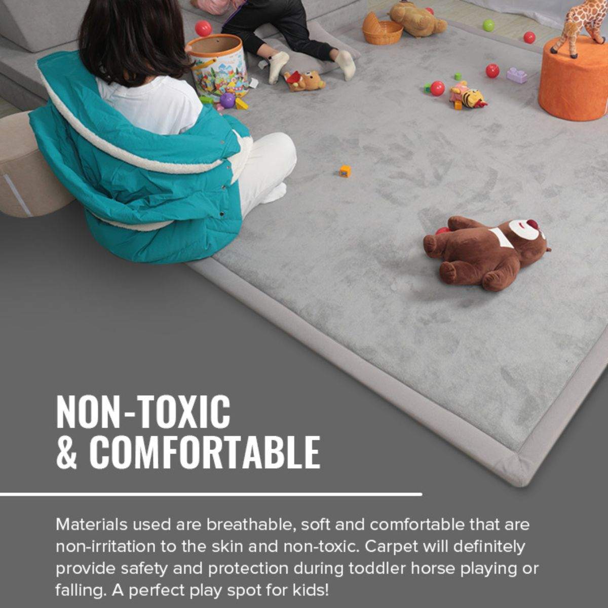 Toddly CushyCrawl V1.0 Memory Foam Play Mat | Tatami-Style Soft Floor Mat