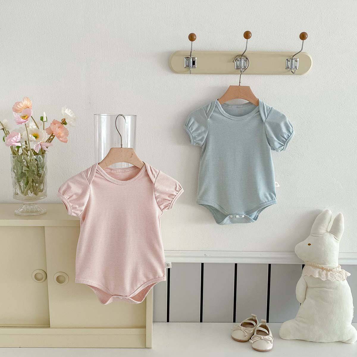 Feather & Fawn Bunny Whisper Striped Bodysuit | Baby Clothes