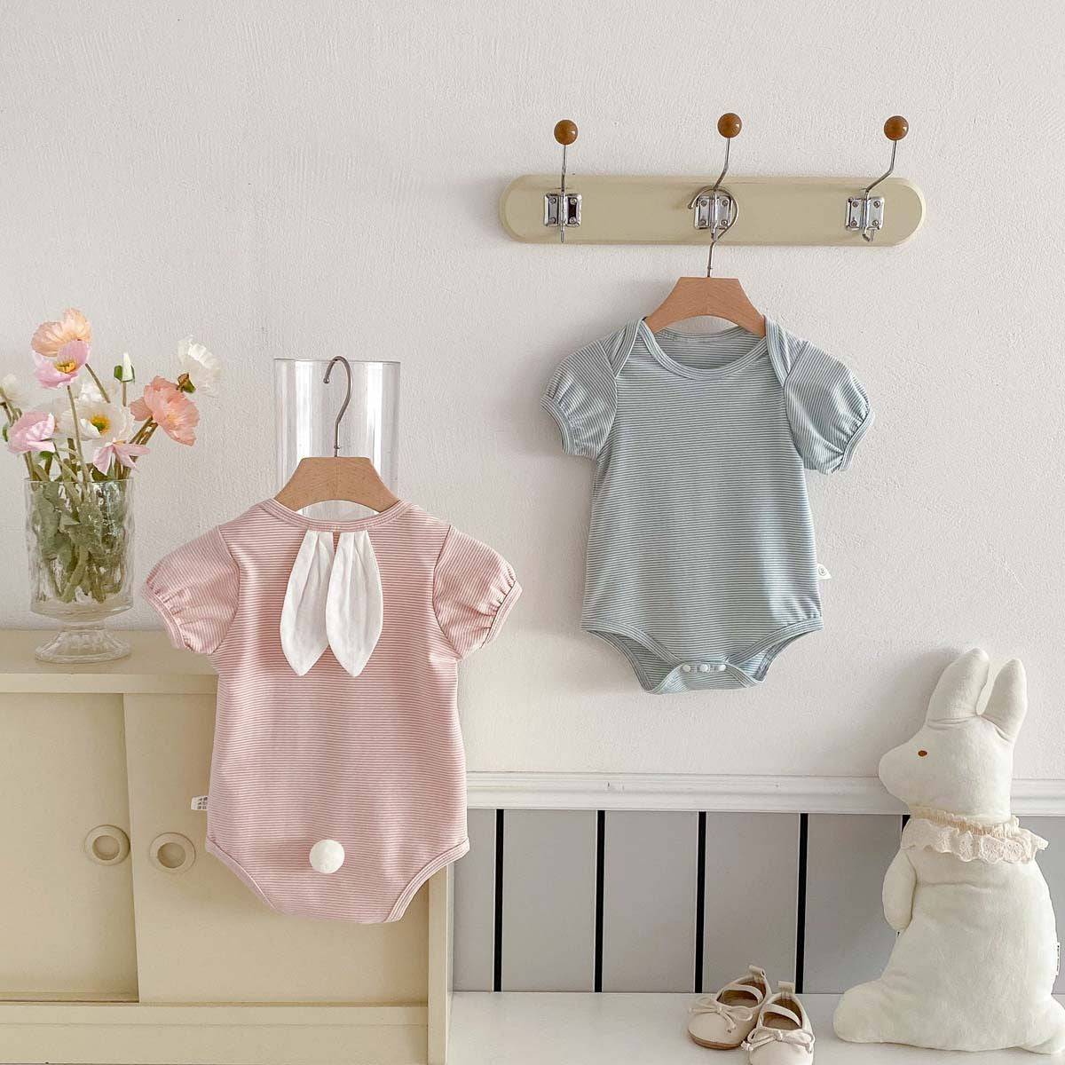 Feather & Fawn Bunny Whisper Striped Bodysuit | Baby Clothes