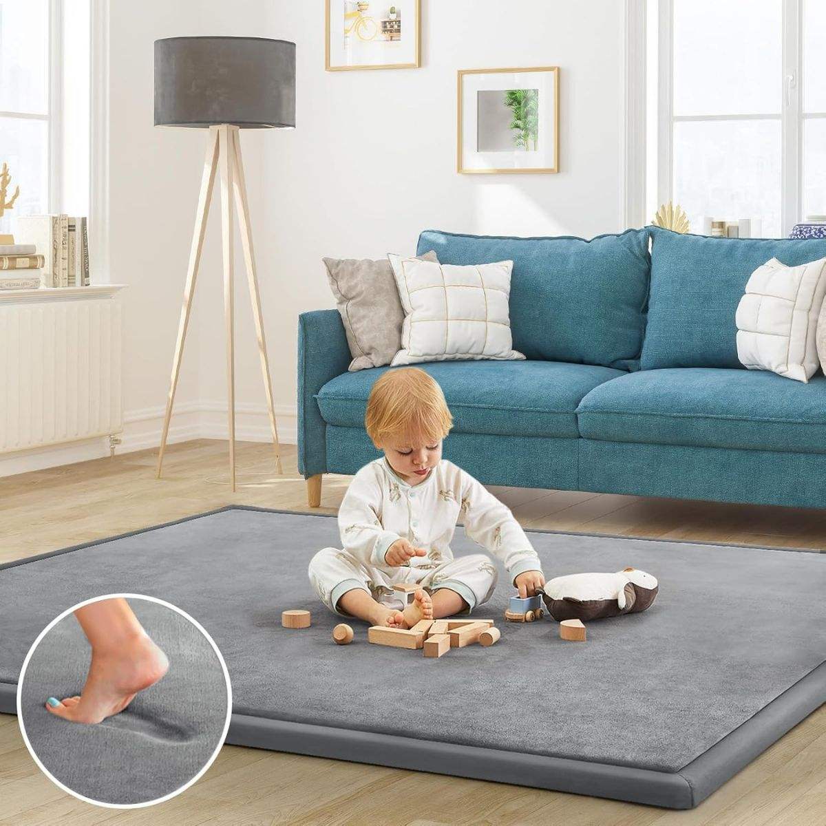 Toddly CushyCrawl V1.0 Memory Foam Play Mat | Tatami-Style Soft Floor Mat