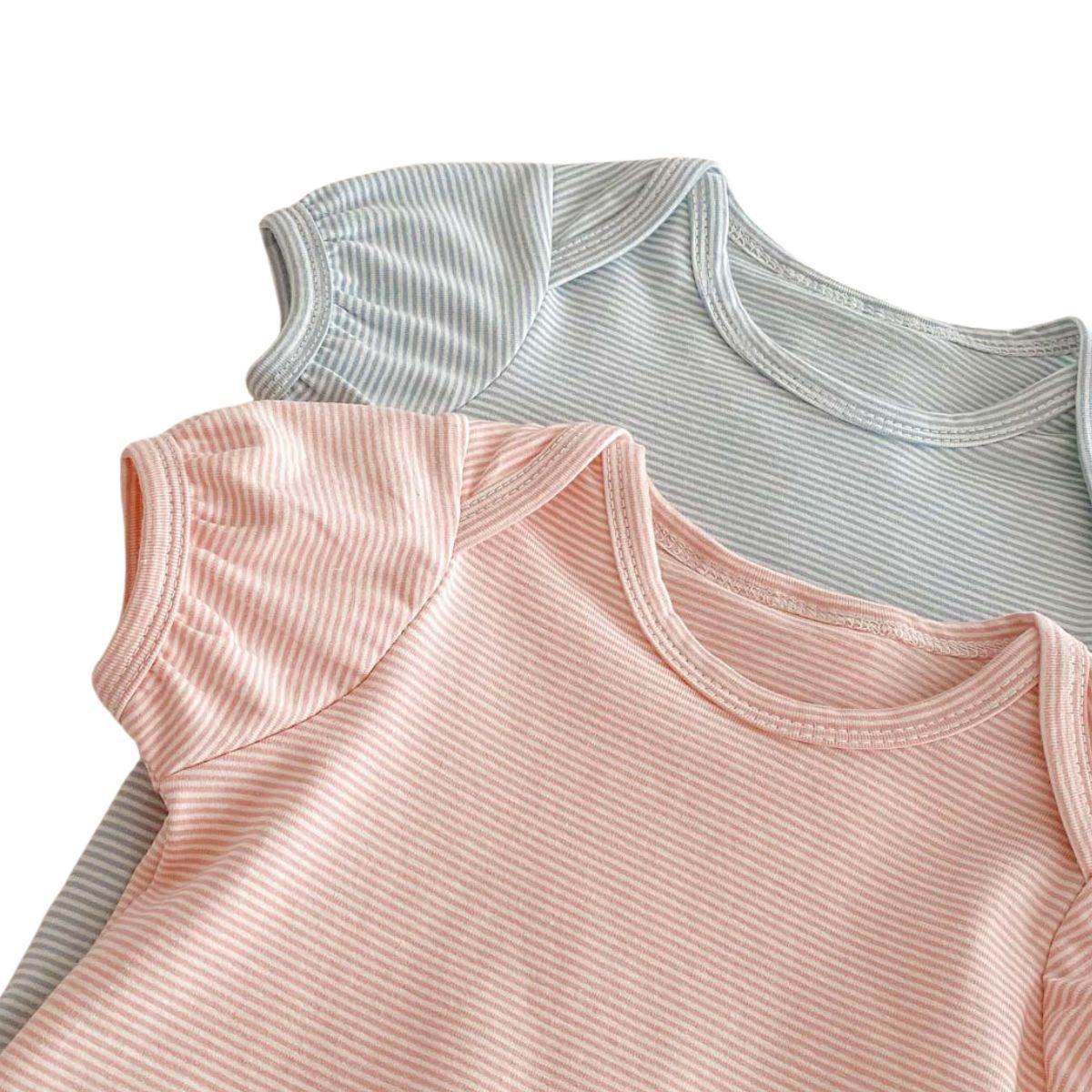 Feather & Fawn Bunny Whisper Striped Bodysuit | Baby Clothes