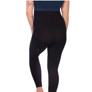 Black B Free Maternity bamboo leggings with high-rise ribbed waistband for pregnancy support and seamless stretch design