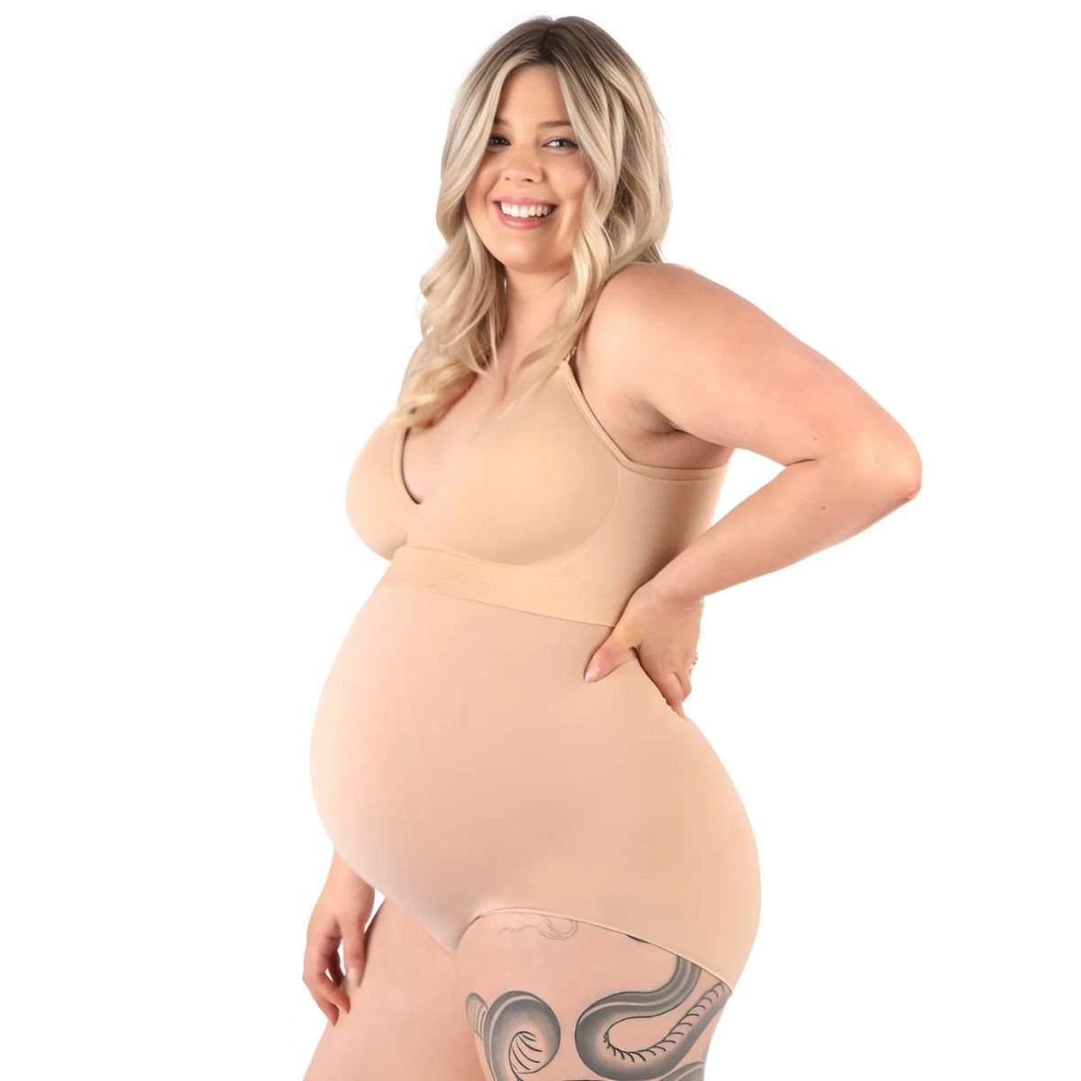 B Free Maternity Underbust cotton-rich seamless full brief for pregnancy and postpartum support