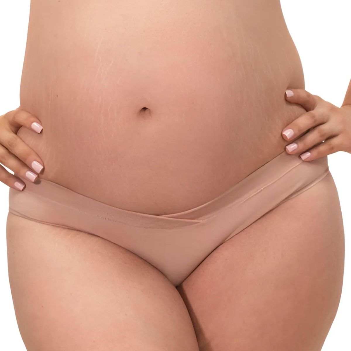 B Free Maternity V-Waist seamless bamboo bikini brief for pregnancy and postpartum comfort