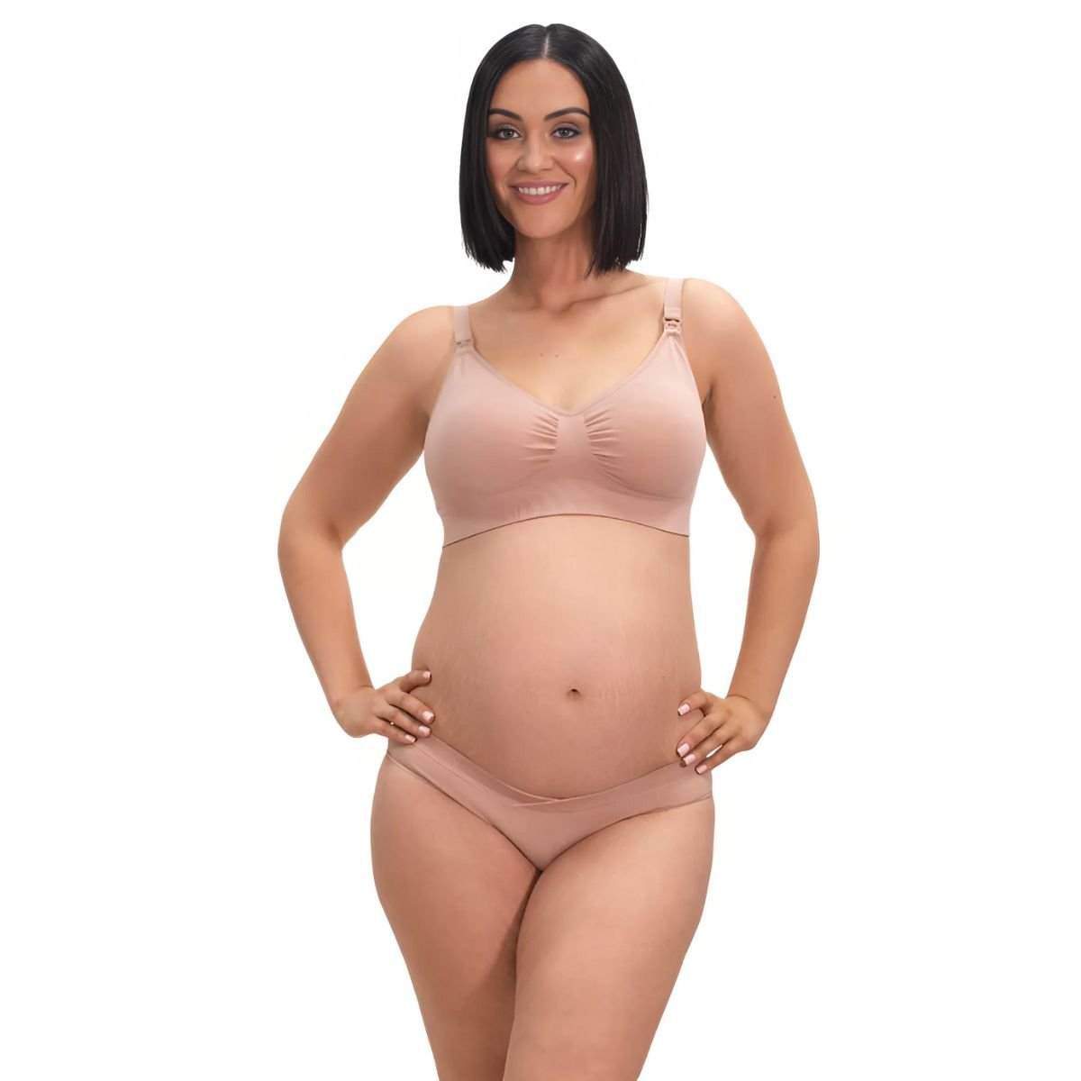 B Free Maternity V-Waist seamless bamboo bikini brief for pregnancy and postpartum comfort