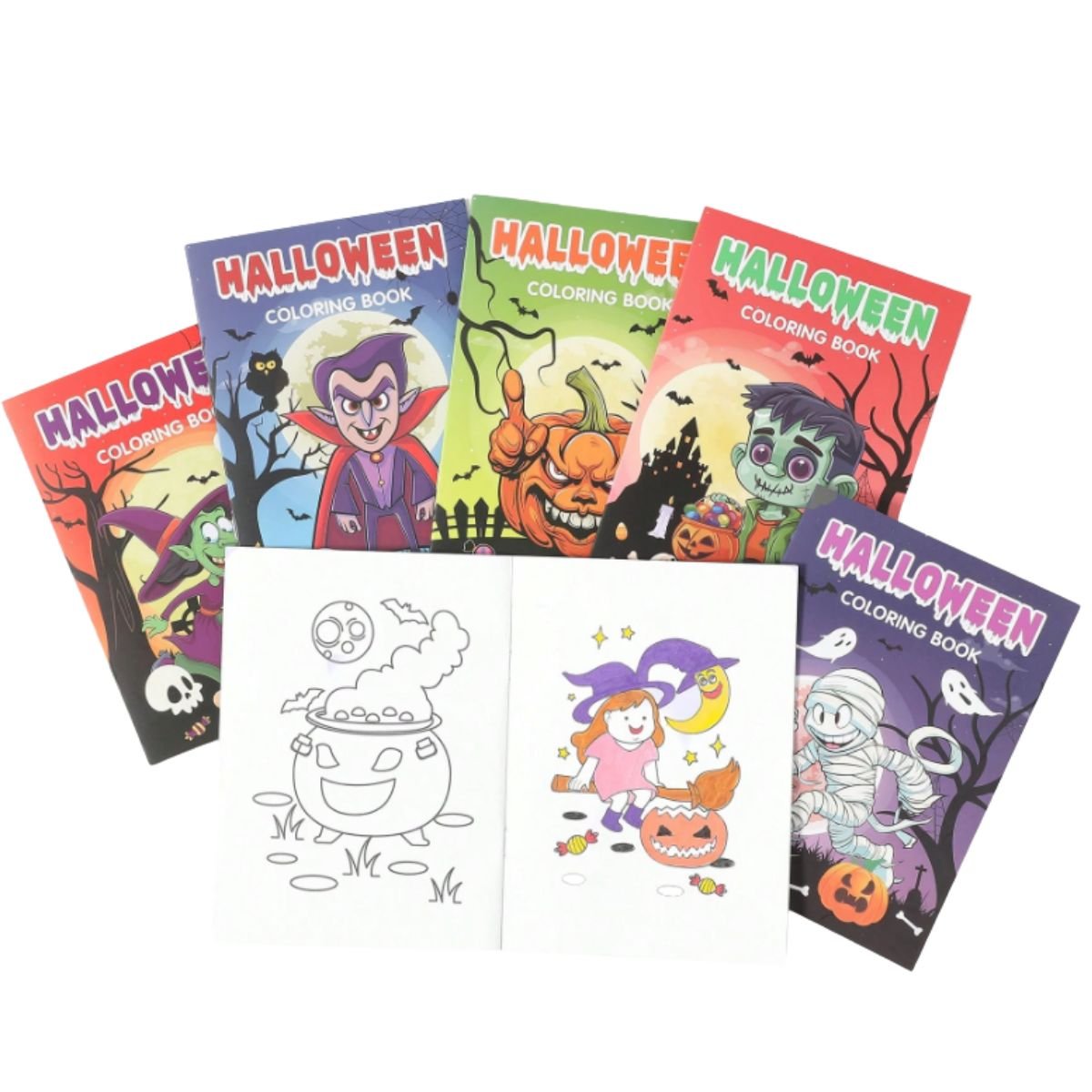 BabiePlay 6 - Piece Halloween Coloring Book Set | Fun & Educational Activity Books for Kids Halloween