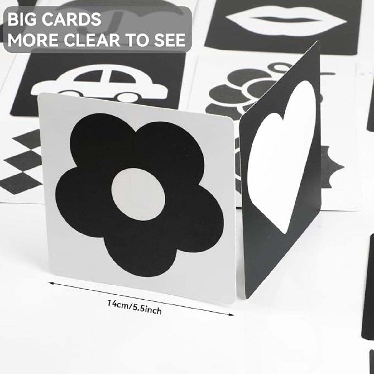 BabiePlay High - Contrast Baby Flashcards for Visual Stimulation & Brain Development Visual Stimulation Cards