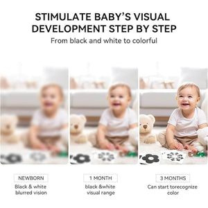 BabiePlay High - Contrast Baby Flashcards for Visual Stimulation & Brain Development Visual Stimulation Cards