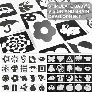 BabiePlay High - Contrast Baby Flashcards for Visual Stimulation & Brain Development Visual Stimulation Cards