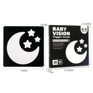 BabiePlay High - Contrast Baby Flashcards for Visual Stimulation & Brain Development Visual Stimulation Cards
