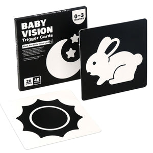 BabiePlay High - Contrast Baby Flashcards for Visual Stimulation & Brain Development Visual Stimulation Cards