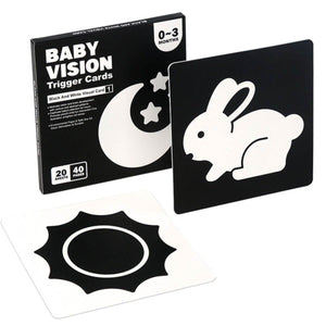 BabiePlay High - Contrast Baby Flashcards for Visual Stimulation & Brain Development Visual Stimulation Cards