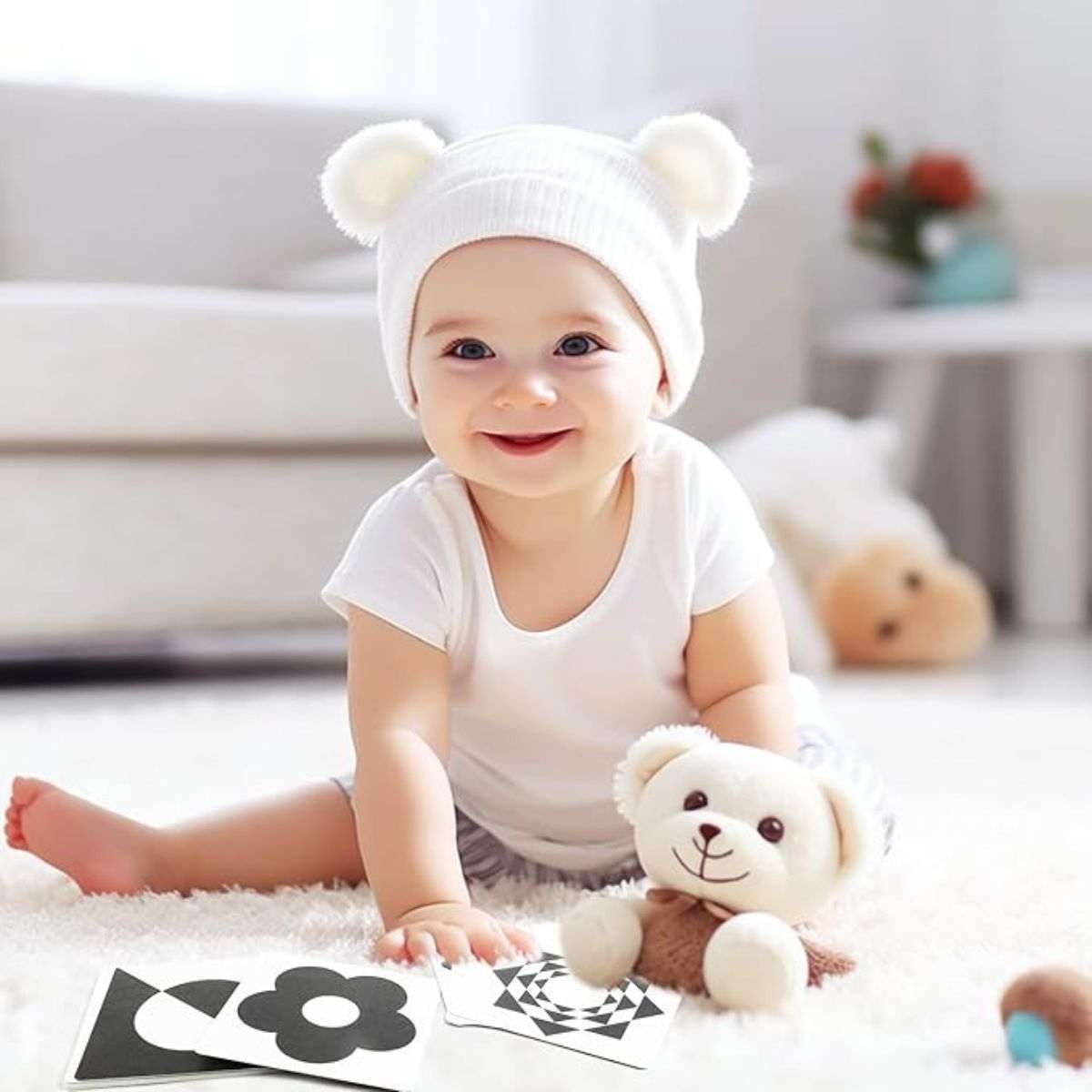 BabiePlay High - Contrast Baby Flashcards for Visual Stimulation & Brain Development Visual Stimulation Cards