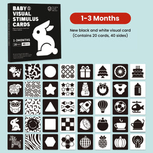 BabiePlay High - Contrast Baby Flashcards for Visual Stimulation & Brain Development Visual Stimulation Cards