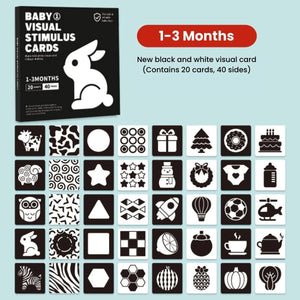 BabiePlay High - Contrast Baby Flashcards for Visual Stimulation & Brain Development Visual Stimulation Cards