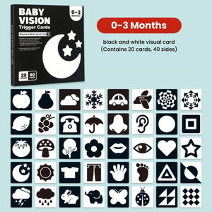 BabiePlay High - Contrast Baby Flashcards for Visual Stimulation & Brain Development Visual Stimulation Cards