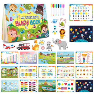 BabiePlay Toddler Busy Book: All - in - One Educational Learning Binder Busy Book