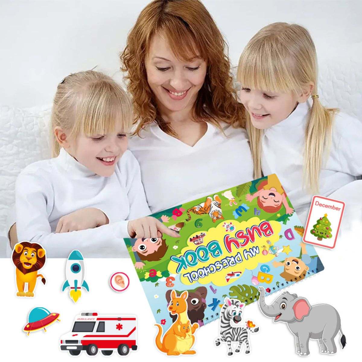 BabiePlay Toddler Busy Book: All - in - One Educational Learning Binder Busy Book
