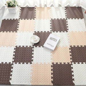 BabiesMart SoftSteps baby play mat with interlocking, non-toxic, non-slip foam tiles for safe and expandable play areas