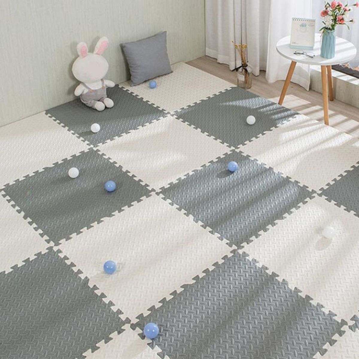 BabiesMart SoftSteps Baby Play Mat interlocking durable foam mats with non-toxic, expandable, non-slip surface for safe baby play