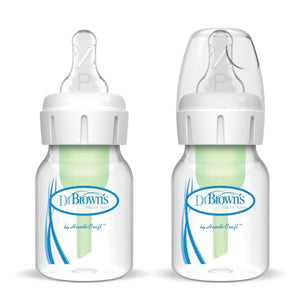 Dr Brown's Options+ Anti Colic Narrow Neck Bottle with Preemie Teat, 60ml 2 pack Baby Bottle