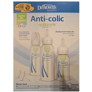 Dr Brown's Options+ Anti Colic Narrow Neck Starter Set Baby Bottle