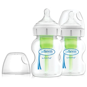 Dr Brown's Options+ Anti Colic Wide Neck Bottle with Level 1 Teat, 150ml Baby Bottle