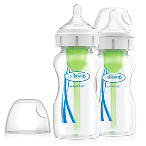 Dr Brown's Options+ Anti Colic Wide Neck Bottle with Level 1 Teat, 270ml Baby Bottle
