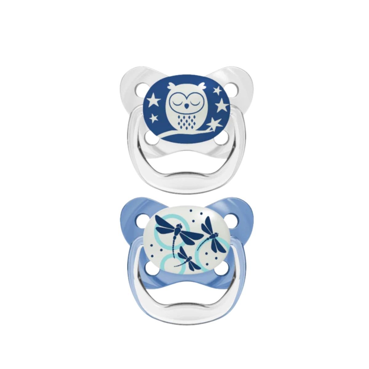 Dr Brown's PreVent Glow in the Dark Butterfly Shield Soother Pacifiers