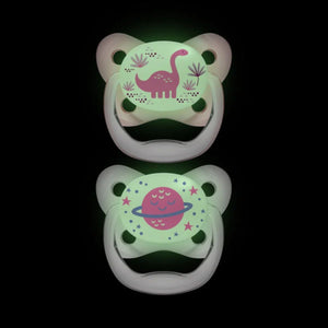 Dr Brown's PreVent Glow in the Dark Butterfly Shield Soother Pacifiers