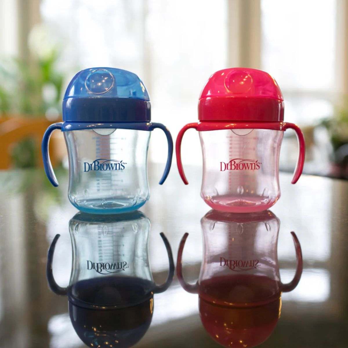 Dr Brown's Soft - Spout Transition Cup with Handles, 6 months+, 180ml Baby Sippy Cups