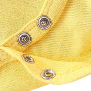 Feather & Fawn Babyhug Cotton Knit Half - Sleeve Baby Onesie | Safari Joy Ride, Jungle Animals, or Striped Baby Clothes