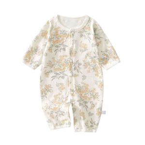 Feather & Fawn lightweight breathable baby romper with full front snaps