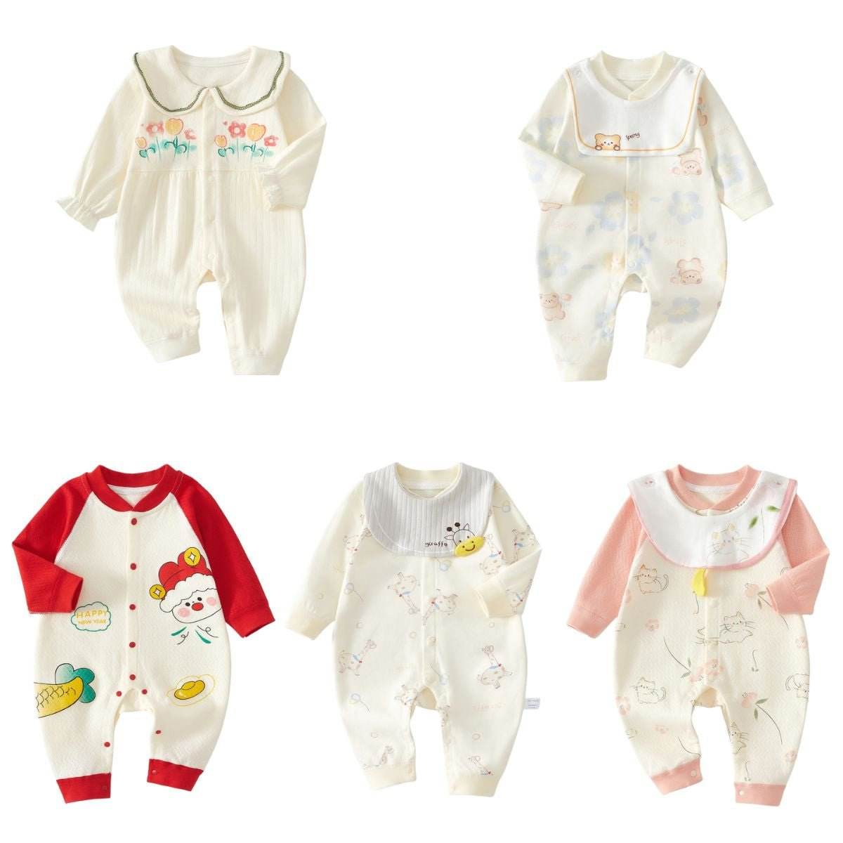 Feather & Fawn CozySoft Printed Baby Romper Collection Baby Clothes
