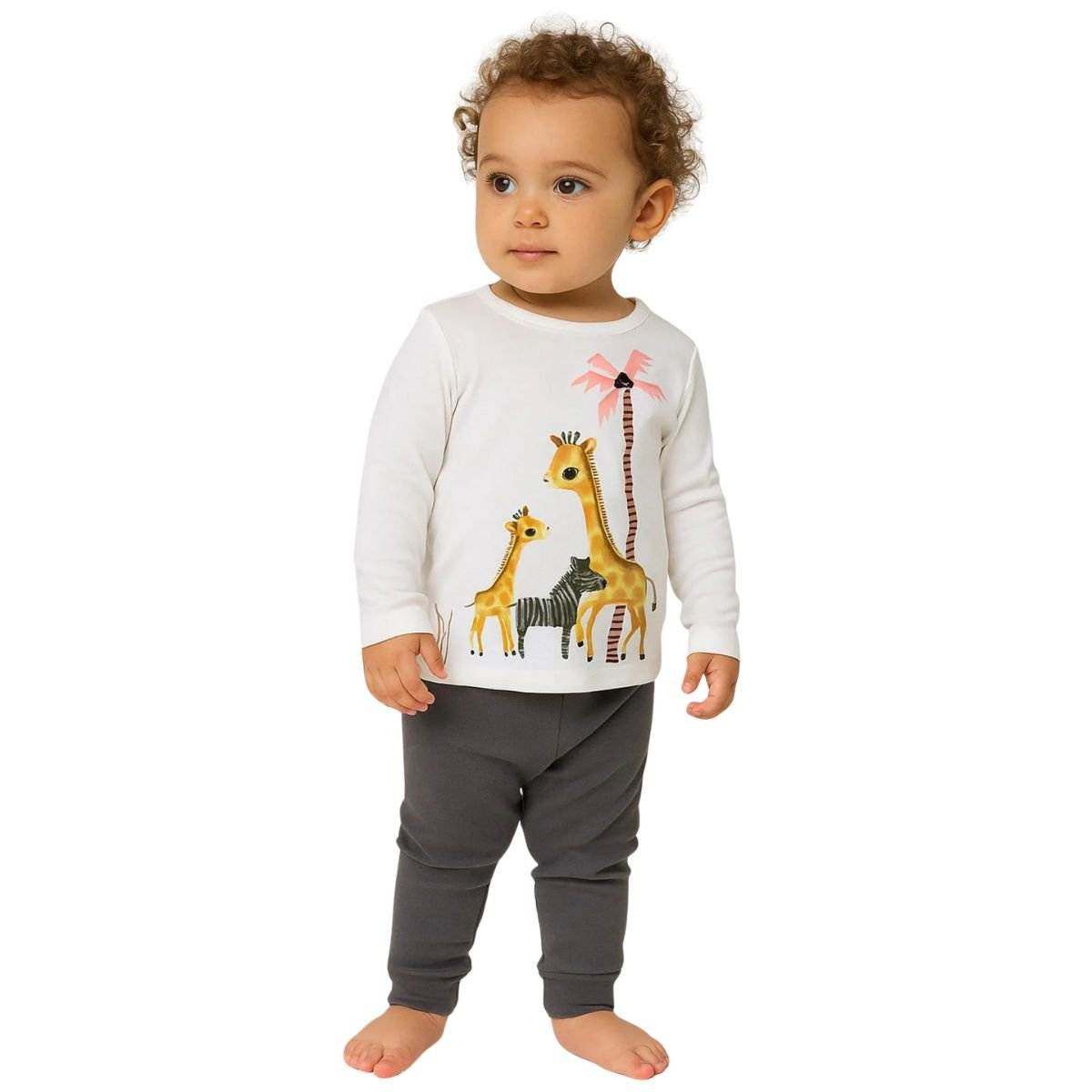 Feather & Fawn Cotton Tee & Pants Set | Baby Clothes