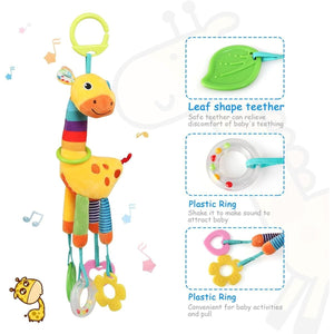 Feather & Fawn Giraffe Hanging Toy All - in - One Stroller & Crib Toy Pram Hanging Toy