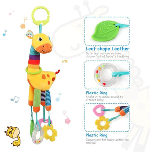 Feather & Fawn Giraffe Hanging Toy All - in - One Stroller & Crib Toy Pram Hanging Toy