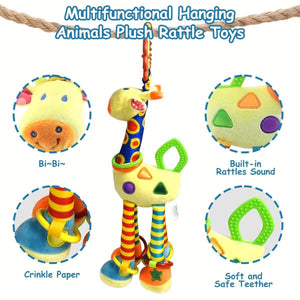 Feather & Fawn Giraffe Hanging Toy All - in - One Stroller & Crib Toy Pram Hanging Toy