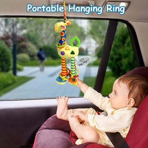 Feather & Fawn Giraffe Hanging Toy All - in - One Stroller & Crib Toy Pram Hanging Toy