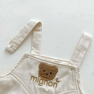 Feather & Fawn Mignon Bear Overall Romper Baby Clothes
