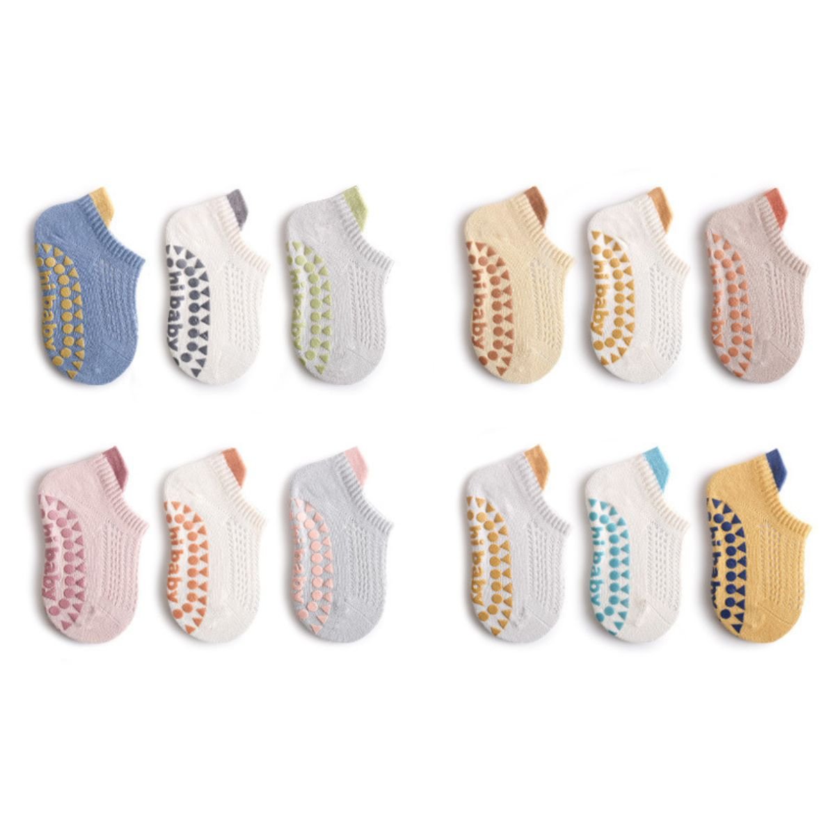 Feather & Fawn Non - slip Socks Safe & Snug Grippy Cotton Socks Baby Socks