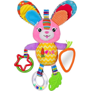 Feather & Fawn Plush Pram Hanging Animal Toy | Rabbit, Bird, Duck & Butterfly Pram Hanging Toy