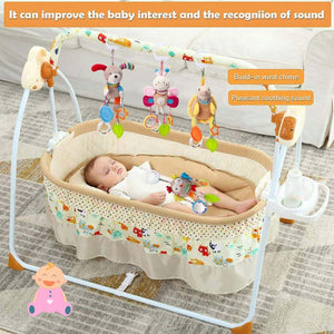 Feather & Fawn Pram Hanging Toy Sensory Animal Toy for Baby's Development Pram Hanging Toy