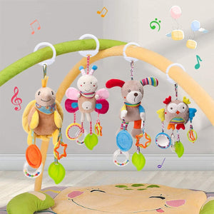 Feather & Fawn Pram Hanging Toy Sensory Animal Toy for Baby's Development Pram Hanging Toy