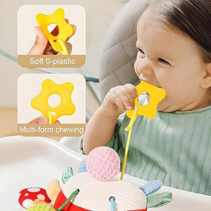 Feather & Fawn Pram Hanging Toy Sensory Plush Toy with Squeaker | Crab & Zebra Pram Hanging Toy