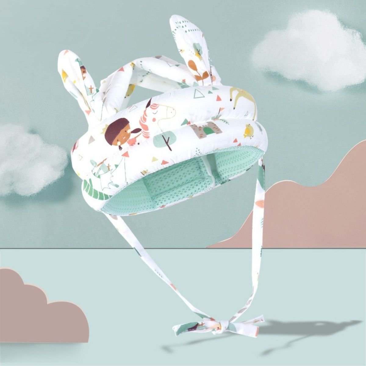 Feather & Fawn ProtectCap adjustable breathable baby safety helmet with cushioned cotton lining